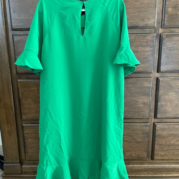 Zara green ruffle dress shirt sleeve xs small 2 - Picture 12 of 12